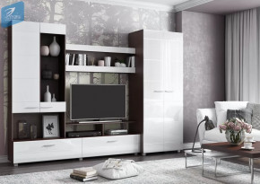 Гостиная "Камила" Венге/Белый глянец в Тюмени - mebel-tymen.ru | фото