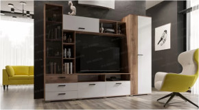 Гостиная "Крокус" Дуб делано/Белый глянец в Тюмени - mebel-tymen.ru | фото