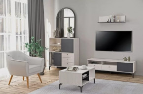 Гостиная Лион №2 Ясень анкор светлый/Графит Диал в Тюмени - mebel-tymen.ru | фото