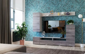 Гостиная "МИЯ" (ш2130*г346*в1680мм), ЛДСП ясень анкор светлый/дуб клабхаус серый в Тюмени - mebel-tymen.ru | фото