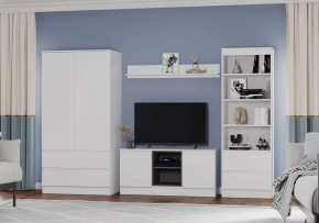 Гостиная Мэнкс, набор №1, белый/белый в Тюмени - mebel-tymen.ru | фото