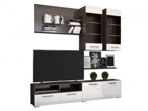 Гостиная Ненси-3 Венге-Белый глянец в Тюмени - mebel-tymen.ru | фото