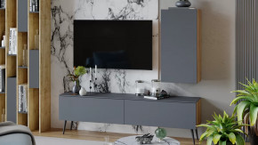 Гостиная «Порто» №3 Яблоня Беллуно, Графит софт в Тюмени - mebel-tymen.ru | фото