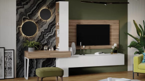 Гостиная «Порто» №8 Яблоня Беллуно, Белый софт в Тюмени - mebel-tymen.ru | фото