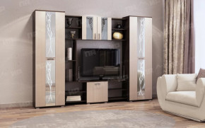 Гостиная "ПРАГА", (ш2700*г470*в1966мм) ЛДСП, венге/дуб белфорт (6уп) в Тюмени - mebel-tymen.ru | фото