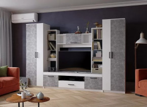 Гостиная СИДНЕЙ-2 (ш3000*г470*в2000мм), ЛДСП Белый/ЛДСП Ателье светлое в Тюмени - mebel-tymen.ru | фото