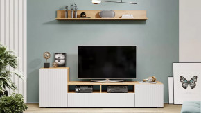 Гостиная «Сильвия» Тип 2 Дуб Крафт золотой, Белый матовый в Тюмени - mebel-tymen.ru | фото