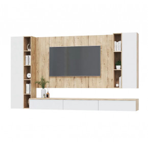 Гостиная Сканди, набор ББ-1, дуб бунрати/белый в Тюмени - mebel-tymen.ru | фото