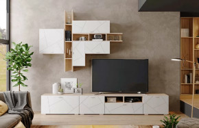 Гостиная Скайлайн, набор ДБ- 1, дуб сонома светлый/белый в Тюмени - mebel-tymen.ru | фото