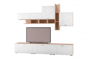 Гостиная Скайлайн, набор ДБ- 3, дуб сонома светлый/белый в Тюмени - mebel-tymen.ru | фото