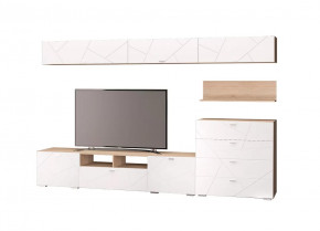 Гостиная Скайлайн, набор ДБ- 8, дуб сонома светлый/белый в Тюмени - mebel-tymen.ru | фото