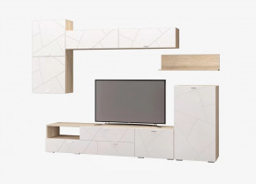 Гостиная Скайлайн, набор ДБ- 9, дуб сонома светлый/белый в Тюмени - mebel-tymen.ru | фото