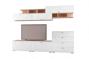 Гостиная Скайлайн, набор ДГ- 4, дуб сонома светлый/белый в Тюмени - mebel-tymen.ru | фото