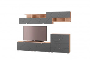 Гостиная Скайлайн, набор ДГ- 4, дуб сонома светлый/графит в Тюмени - mebel-tymen.ru | фото