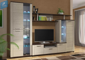 Гостиная "Соло №10 А" Венге/Дуб сонома светлый в Тюмени - mebel-tymen.ru | фото