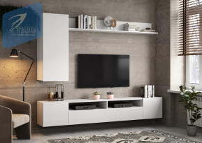 Гостиная "Соло-16" Белый/Белый глянец в Тюмени - mebel-tymen.ru | фото