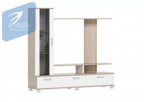 Гостиная "Соло-6" Дуб сонома светлый/Белый в Тюмени - mebel-tymen.ru | фото