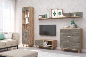 Гостиная Эго, набор №КТ-3, дуб крафт золотой/камень темный Диал в Тюмени - mebel-tymen.ru | фото