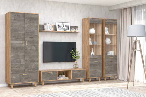 Гостиная Эго, набор №КТ-4, дуб крафт золотой/камень темный Диал в Тюмени - mebel-tymen.ru | фото