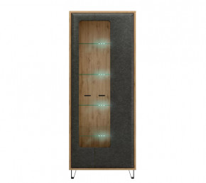 GRACE шкаф REG2W с подсветкой (Дуб наварра/Графит) в Тюмени - mebel-tymen.ru | фото