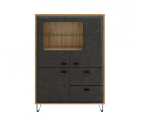 GRACE тумба KOM2W1D2S (Дуб наварра/Графит) в Тюмени - mebel-tymen.ru | фото