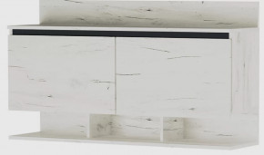 ГРЕТТА Антресоль 1200 (ш1200*г305*в670мм), ЛДСП дуб крафт белый-антрацит/ЛДСП дуб крафт белый в Тюмени - mebel-tymen.ru | фото