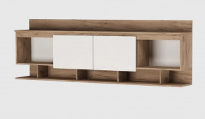 ГРЕТТА Антресоль 2000 (ш2000*г305*в670мм), ЛДСП дуб крафт золотой/ЛДСП белый в Тюмени - mebel-tymen.ru | фото