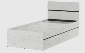 ГРЕТТА Кровать  900 (2 добора) (с/м 900*2000мм) (б/матр.), ЛДСП дуб крафт белый-антрацит  НАСТИЛ в Тюмени - mebel-tymen.ru | фото