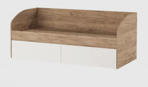 ГРЕТТА  Кровать-софа с ящиками (сп/м 900*2000мм), ЛДСП дуб крафт золотой/ЛДСП белый в Тюмени - mebel-tymen.ru | фото