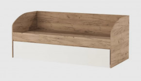 ГРЕТТА  Кровать-софа выкатная (сп/м 900*2000мм), ЛДСП дуб крафт золотой/ЛДСП белый в Тюмени - mebel-tymen.ru | фото