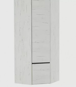 ГРЕТТА Шкаф 2С угловой (ш821*г507*2120мм), ЛДСП дуб крафт белый-антрацит/ЛДСП дуб крафт белый в Тюмени - mebel-tymen.ru | фото