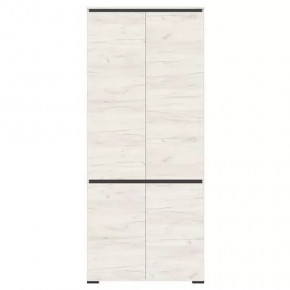 ГРЕТТА Шкаф 4С (ш900*г507*в2120мм), ЛДСП дуб крафт белый-антрацит/ЛДСП дуб крафт белый в Тюмени - mebel-tymen.ru | фото