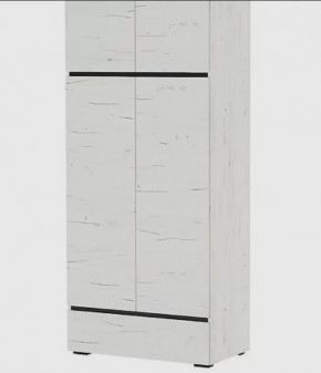 ГРЕТТА Шкаф 4С1Я (ш900*г507*в2120мм), ЛДСП дуб крафт белый-антрацит в Тюмени - mebel-tymen.ru | фото