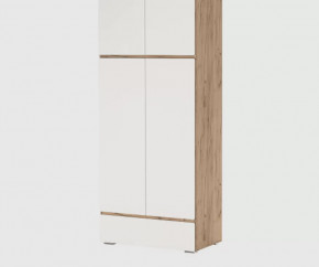 ГРЕТТА Шкаф 4С1Я (ш900*г507*в2120мм), ЛДСП дуб крафт золотой/ЛДСП белый в Тюмени - mebel-tymen.ru | фото