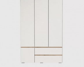 ГРЕТТА Шкаф 4С2Я 4дв, 2ящ. (ш1300*г507*2120мм), ЛДСП дуб крафт золотой/ЛДСП белый в Тюмени - mebel-tymen.ru | фото