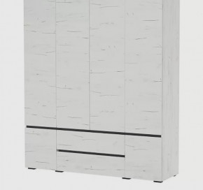 ГРЕТТА Шкаф 6С2Я 6дв, 2ящ. (ш1800*г507*2120мм), ЛДСП дуб крафт белый-антрацит/ЛДСП дуб крафт белый в Тюмени - mebel-tymen.ru | фото