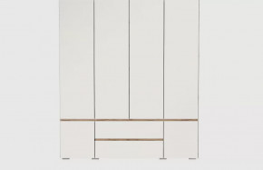 ГРЕТТА Шкаф 6С2Я 6дв, 2ящ. (ш1800*г507*2120мм), ЛДСП дуб крафт золотой/ЛДСП белый в Тюмени - mebel-tymen.ru | фото