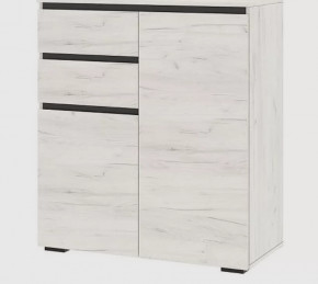 ГРЕТТА Тумба 1800 2С2Я (ш1800*г411*в500мм), ЛДСП дуб крафт белый-антрацит/ЛДСП дуб крафт белый в Тюмени - mebel-tymen.ru | фото