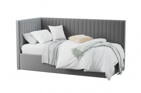 ГРЕЙ Кровать-софа мягкая (с/м 900*2000мм) (б/основания), велюр Selfie (серый) в Тюмени - mebel-tymen.ru | фото