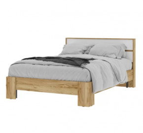 ХЕЛЕН КР02 Кровать (сп/м 1400*2000мм), (с основанием, б/матраса), Дуб Крафт Золотой/Белый в Тюмени - mebel-tymen.ru | фото