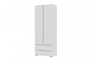 ХЕЛЕН ШК01 Шкаф 2х ств., 2ящ., (ш802*г460*в2100мм), Белый в Тюмени - mebel-tymen.ru | фото