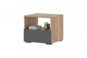 ХЕЛЕН ТБ01 Тумба прикроватная (ш502*г460*в442мм), Дуб Крафт Золотой/Серый Графит в Тюмени - mebel-tymen.ru | фото