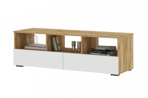 ХЕЛЕН ТБ02 Тумба ТВ (ш1402*г460*в442мм), Дуб Крафт Золотой/Белый в Тюмени - mebel-tymen.ru | фото