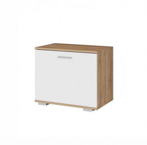 ИТАЛИЯ О-600 Обувница (ш600*г370*в500мм), дуб сонома/белый глянец (1уп) в Тюмени - mebel-tymen.ru | фото