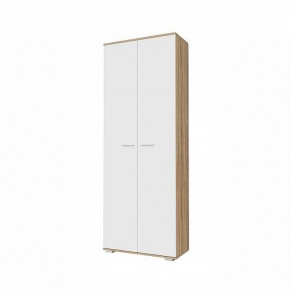 ИТАЛИЯ ШК-800 Шкаф 2дв (ш800*г370*в2152мм), дуб сонома/белый глянец в Тюмени - mebel-tymen.ru | фото