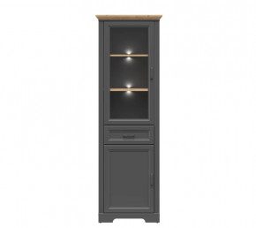 JASMIN шкаф REG1W1D1S с подсветкой (Графит/ Дуб артизан) в Тюмени - mebel-tymen.ru | фото