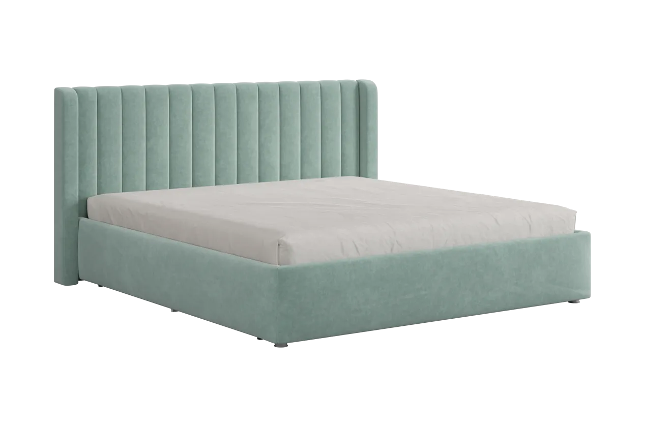 Кровать (каркас) Ева 180х200 см мята (велюр) в Тюмени - mebel-tymen.ru | фото