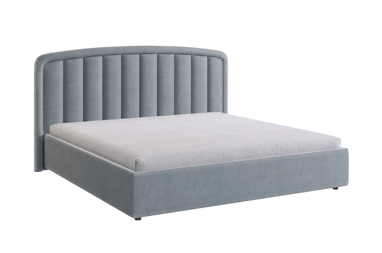 Кровать с подъемным механизмом Сиена 2 180х200 см оникс (велюр) в Тюмени - mebel-tymen.ru | фото