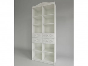 KI-KI СД900.1/2 Стеллаж 900 с ящ (ш900*г445*в2215мм), ЛДСП белый/МДФ белое дерево в Тюмени - mebel-tymen.ru | фото