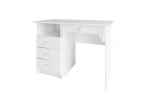 KI-KI СТД1070.1 Стол письменный (ш1070*г590*в760мм), ЛДСП белый/МДФ белое дерево в Тюмени - mebel-tymen.ru | фото